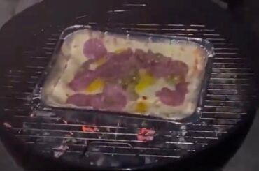 Best pizza grilling extra cheesy and Italian Salami filled with banana peppers and olives