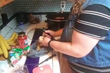 EASY CROCK POT RECIPE Hot Sausage with Italian Potatoes