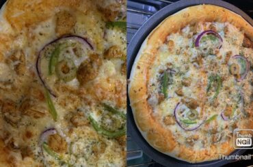 Chicken tikka pizza 🍕 spicy tikka pizza/My cooking routine vlogs in italy