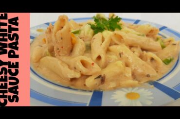 Cheesy White Sauce Pasta | Italian Gourmet || Cook With Nishat ||