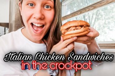 EASY CROCKPOT CHICKEN RECIPE: ITALIAN CHICKEN SANDWHICH
