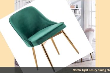 ✅Nordic light luxury dining chair mesh red chair makeup nail art metal