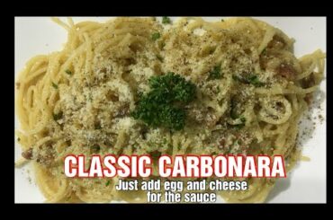 No Cream|Classic Carbonara|Italian Style|Cook with me