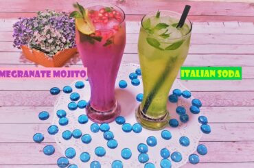 (NON-ALCOHOLIC) Easy Pomegranate Mojito & Italian Soda {Nazias Nest Of Recipes}