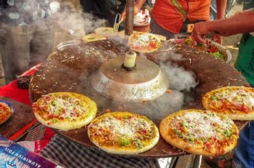 Ultimate Rs.30 Mumbai Street Pizza | World's Cheapest Pizza India | Indian Street Food