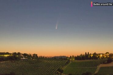 Comet Neowise in the Chianti hills, Tuscany - Italy