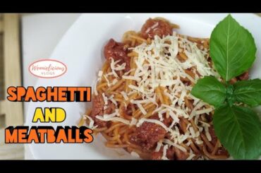 Spaghetti and Meatballs || Actual Sauce Cooking || Wennielicious Vlogs