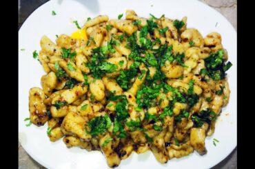 Homemade Potato Gnocchi with Garlic Sauce | Italian Recipe