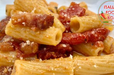 How to cook pasta with bacon and roasted tomatoes - REAL ITALIAN!