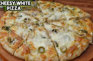 Cheesy White Pizza Recipe Easy Recipe | Tasty Recipe By Food Mania