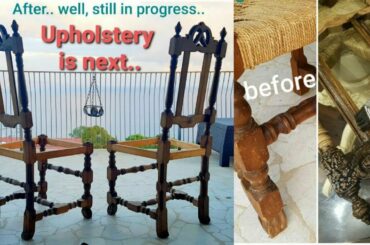 Re-staining // Italian Antique Chairs // Next Step is the Upholstery Job