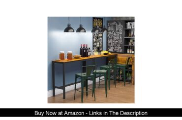 ✨ Teraves Bar Table with Solid Metal Frame,Counter Height Dining Table Kitchen Bar Table for Dining