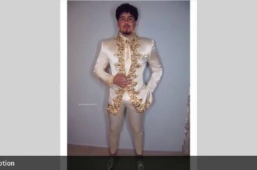 ✓Men Suit 2020 Two Piece (Jacket+Pants+Belt) Italian Stand Collar Slim