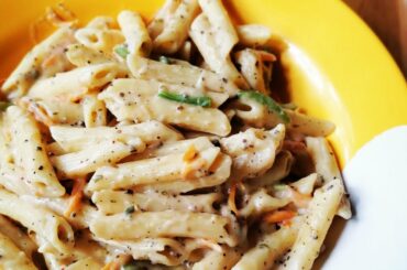 Pasta in white sauce recipe/ Easy italian recipe / My cooking tour