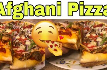 How to make Afghani PizzaChicken Afghani pizza (Afghani Flavoured Pizza)پیزا
