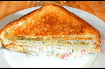 CHEESE MAYO DHAMAL Sandwich🥪 | 4 layer Cheese Sandwich🧀| Italian Seasoning Sandwich| Sandwich recipe