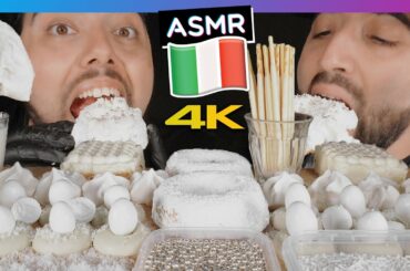 ASMR MUKBANG ITA WHITE THEMED FOOD DESSERT ITALIAN FOOD ASMR VIDEO ASMR CIBO MUKBANG ASMR ITALIAN