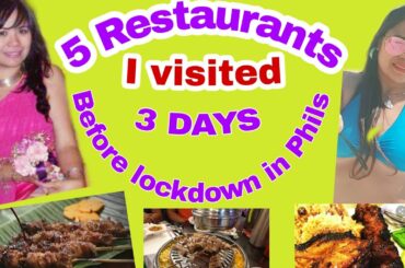 TOP 5 RESTAURANTS IN PHILIPPINES I VISITED 3 DAYS BEFORE LOCKDOWN IN MARCH 2020