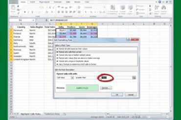 Excel Tutorial #11: Rules and Formatting