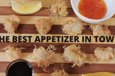 CRISPY PRAWNS WRAPPED IN RICE VERMICELLI