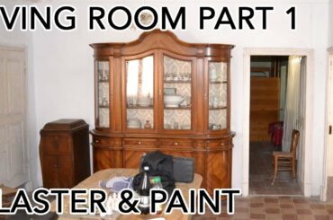 Quick renovation of the living room in our Italian project villa.