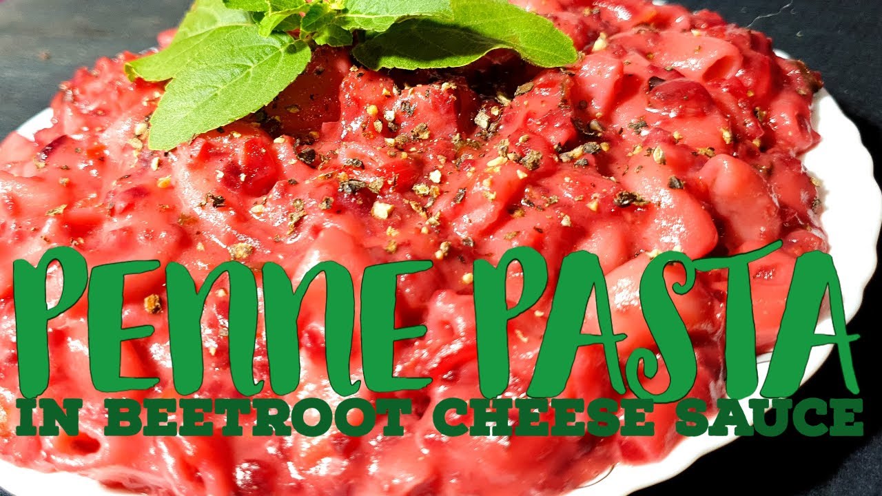 Penne Pasta In Beetroot Cheese Sauce Penne Pasta In Beetroot Cheese Sauce