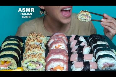 ASMR - ITALIAN SUSHI 🍣🇮🇹 - FOOD FUSION EXPERIMENT - MUKBANG  -  Eating Sounds  - 먹방 -  쇼먹는