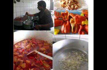 #Italian food# pollo e pepronie olive Italy food full hd video