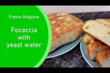Original italian focaccia with natural yeast water - easy recipe for homemade bread