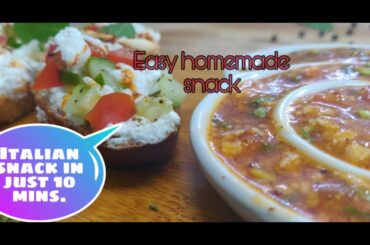 Bruschetta Recipe - Grilled Garlic Bread #Italian snack #Swadkichutki