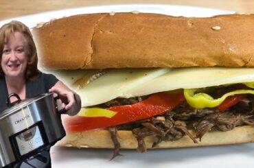 CROCKPOT ITALIAN BEEF SANDWICH RECIPE | Dump N Go Slow Cooker Roast