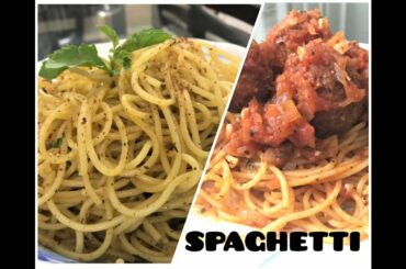 Spaghetti 2 in 1 |(स्पगिटी) | Aglio e Olio and Tomato Sauce Recipe |Italian Cuisine| Tasty & Easy