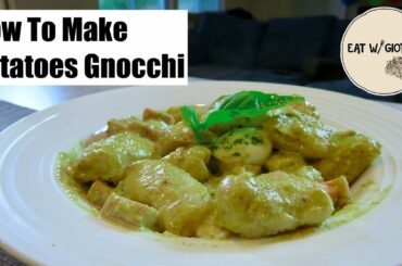 How To Make Gnocchi. Pistacchio Pesto, Mortadella and Buffalo Mozzarella Recipe. Italian Gnocchi