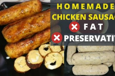 HOMEMADE ITALIAN CHICKEN SAUSAGE WITHOUT CASING RECIPE |SOSEJ AYAM |HOT DOG RECIPE |NO FAT 100% MEAT