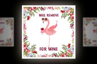 SALE OFF Flamingo will remove for wine face mask