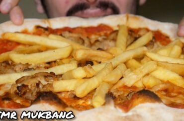 ASMR PIZZA KEBAB + FRESH FRIES EATING SOUNDS *ITALIAN MUKBANG ITA FOOD WISPERING