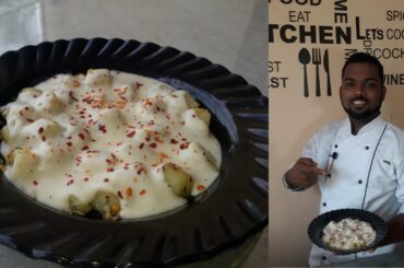 Tossed Garlic potatoes With creamy cheese sauce | Italian starter | Homemade recipe.