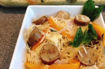 Angel Hair Pasta With Sausage & Peppers
