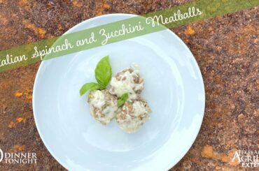 Italian Spinach and Zucchini Meatballs
