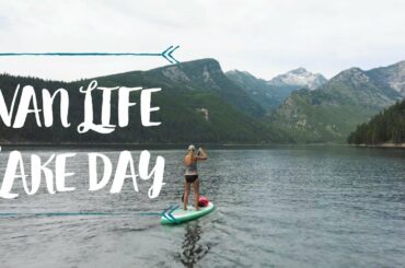 VAN LIFE LAKE DAY | Everyday Van Cooking Italian Panzanella | Montana Van Family | Van Real Life