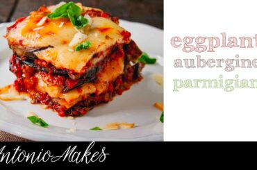 Eggpant aubergine parmigiana Italian parmigiana di melanzane recipe|South of italy food recipe tasty