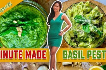 BASIL PESTO RECIPE | HOW TO MAKE PESTO (ITALIAN CUISINE) :COOKING SIMPLY DELICIOUS