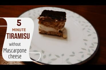 5 minutes Tiramisu recipe ||without using mascarpone cheese||Italian dessert recipe