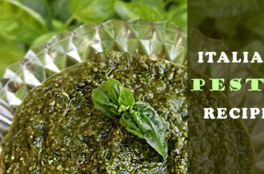 ITALIAN PESTO 🌿VEGETARIAN SAUCE - Easy Recipe | PESTO FATTO IN CASA -VEGETARIANO - Ricetta Semplice