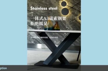 ☑Post Modern Light Luxury Marble Dining Table, Rice Family, Italian Mod