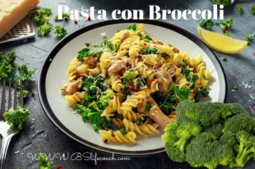 Pasta con Brócolis a los dos quesos, cocina mediterranea Italian food