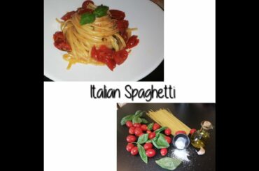 Italian Spaghetti with fresh Tomatoes and Basil