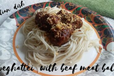 Spaghetti with beaf meat balls|Italian dish|shala's recipes 🖤🖤