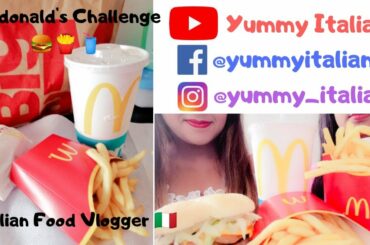 Mac meal Challenge with my sis 🍔🍟🥤 Italian Food Vlogger 🇮🇹 ASMR