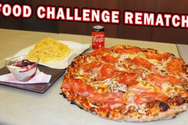 Italian Pizza Challenge REMATCH w/ Cheesy Spaghetti and Cheesecake!!